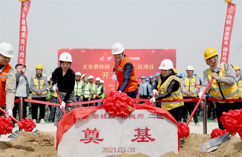2021年3月31日，由北京集团承建的碧桂园·铂樾府二区工程正式开工，携手建设单位、监理单位一同在项目部举行了隆重的奠基仪式。